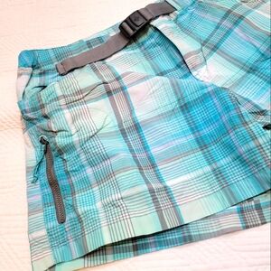 Columbia plaid shorts.